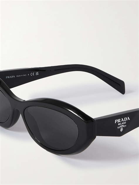 Prada Oval Acetate Sunglasses 